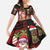 Hawaiian Christmas Family Matching Tank Maxi Dress and Hawaiian Shirt - Mele Kalikimaka Island Holiday Vibes - Black Red