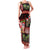 Hawaiian Christmas Family Matching Tank Maxi Dress and Hawaiian Shirt - Mele Kalikimaka Island Holiday Vibes - Black Red