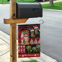 Hawaiian Christmas Garden Flag - Mele Kalikimaka Island Holiday Vibes - Black Red LT03 - Polynesian Pride
