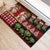 Hawaiian Christmas Rubber Doormat - Mele Kalikimaka Island Holiday Vibes - Black Red