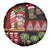 Hawaiian Christmas Spare Tire Cover - Mele Kalikimaka Island Holiday Vibes - Black Red