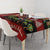 Hawaiian Christmas Tablecloth - Mele Kalikimaka Island Holiday Vibes - Black Red