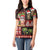 Hawaiian Christmas Women Polo Shirt - Mele Kalikimaka Island Holiday Vibes - Black Red