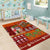 Hawaiian Christmas Area Rug - Mele Kalikimaka Island Holiday Vibes - Red Orange