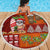 Hawaiian Christmas Beach Blanket - Mele Kalikimaka Island Holiday Vibes - Red Orange