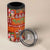 Hawaiian Christmas 4 in 1 Can Cooler Tumbler - Mele Kalikimaka Island Holiday Vibes - Red Orange