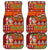 Hawaiian Christmas Car Mats - Mele Kalikimaka Island Holiday Vibes - Red Orange