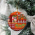 Hawaiian Christmas Ceramic Ornament - Mele Kalikimaka Island Holiday Vibes - Red Orange