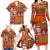 Hawaiian Christmas Family Matching Long Sleeve Bodycon Dress and Hawaiian Shirt - Mele Kalikimaka Island Holiday Vibes - Red Orange