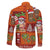 Hawaiian Christmas Family Matching Puletasi and Hawaiian Shirt - Mele Kalikimaka Island Holiday Vibes - Red Orange