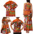 Hawaiian Christmas Family Matching Tank Maxi Dress and Hawaiian Shirt - Mele Kalikimaka Island Holiday Vibes - Red Orange