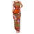 Hawaiian Christmas Family Matching Tank Maxi Dress and Hawaiian Shirt - Mele Kalikimaka Island Holiday Vibes - Red Orange