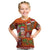 Hawaiian Christmas Kid T Shirt - Mele Kalikimaka Island Holiday Vibes - Red Orange