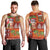 Hawaiian Christmas Men Tank Top - Mele Kalikimaka Island Holiday Vibes - Red Orange