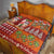 Hawaiian Christmas Quilt - Mele Kalikimaka Island Holiday Vibes - Red Orange