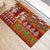 Hawaiian Christmas Rubber Doormat - Mele Kalikimaka Island Holiday Vibes - Red Orange