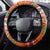 Hawaiian Christmas Steering Wheel Cover - Mele Kalikimaka Island Holiday Vibes - Red Orange