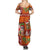 Hawaiian Christmas Summer Maxi Dress - Mele Kalikimaka Island Holiday Vibes - Red Orange