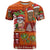 Hawaiian Christmas T Shirt - Mele Kalikimaka Island Holiday Vibes - Red Orange