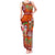 Hawaiian Christmas Tank Maxi Dress - Mele Kalikimaka Island Holiday Vibes - Red Orange