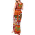 Hawaiian Christmas Tank Maxi Dress - Mele Kalikimaka Island Holiday Vibes - Red Orange