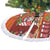 Hawaiian Christmas Tree Skirt - Mele Kalikimaka Island Holiday Vibes - Red Orange