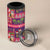 Hawaiian Christmas 4 in 1 Can Cooler Tumbler - Mele Kalikimaka Island Holiday Vibes - Pink Purple