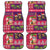 Hawaiian Christmas Car Mats - Mele Kalikimaka Island Holiday Vibes - Pink Purple