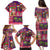 Hawaiian Christmas Family Matching Puletasi and Hawaiian Shirt - Mele Kalikimaka Island Holiday Vibes - Pink Purple