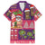 Hawaiian Christmas Family Matching Puletasi and Hawaiian Shirt - Mele Kalikimaka Island Holiday Vibes - Pink Purple