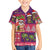 Hawaiian Christmas Family Matching Puletasi and Hawaiian Shirt - Mele Kalikimaka Island Holiday Vibes - Pink Purple