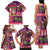 Hawaiian Christmas Family Matching Tank Maxi Dress and Hawaiian Shirt - Mele Kalikimaka Island Holiday Vibes - Pink Purple