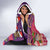 Hawaiian Christmas Hooded Blanket - Mele Kalikimaka Island Holiday Vibes - Pink Purple