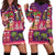 Hawaiian Christmas Hoodie Dress - Mele Kalikimaka Island Holiday Vibes - Pink Purple