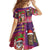 Hawaiian Christmas Kid Short Sleeve Dress - Mele Kalikimaka Island Holiday Vibes - Pink Purple