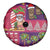 Hawaiian Christmas Spare Tire Cover - Mele Kalikimaka Island Holiday Vibes - Pink Purple