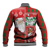 Australian Christmas Baseball Jacket - Santa Koala Kangaroo and Holiday Cheer LT03 - Polynesian Pride