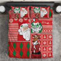 Australian Christmas Bedding Set - Santa Koala Kangaroo and Holiday Cheer LT03 Red - Polynesian Pride