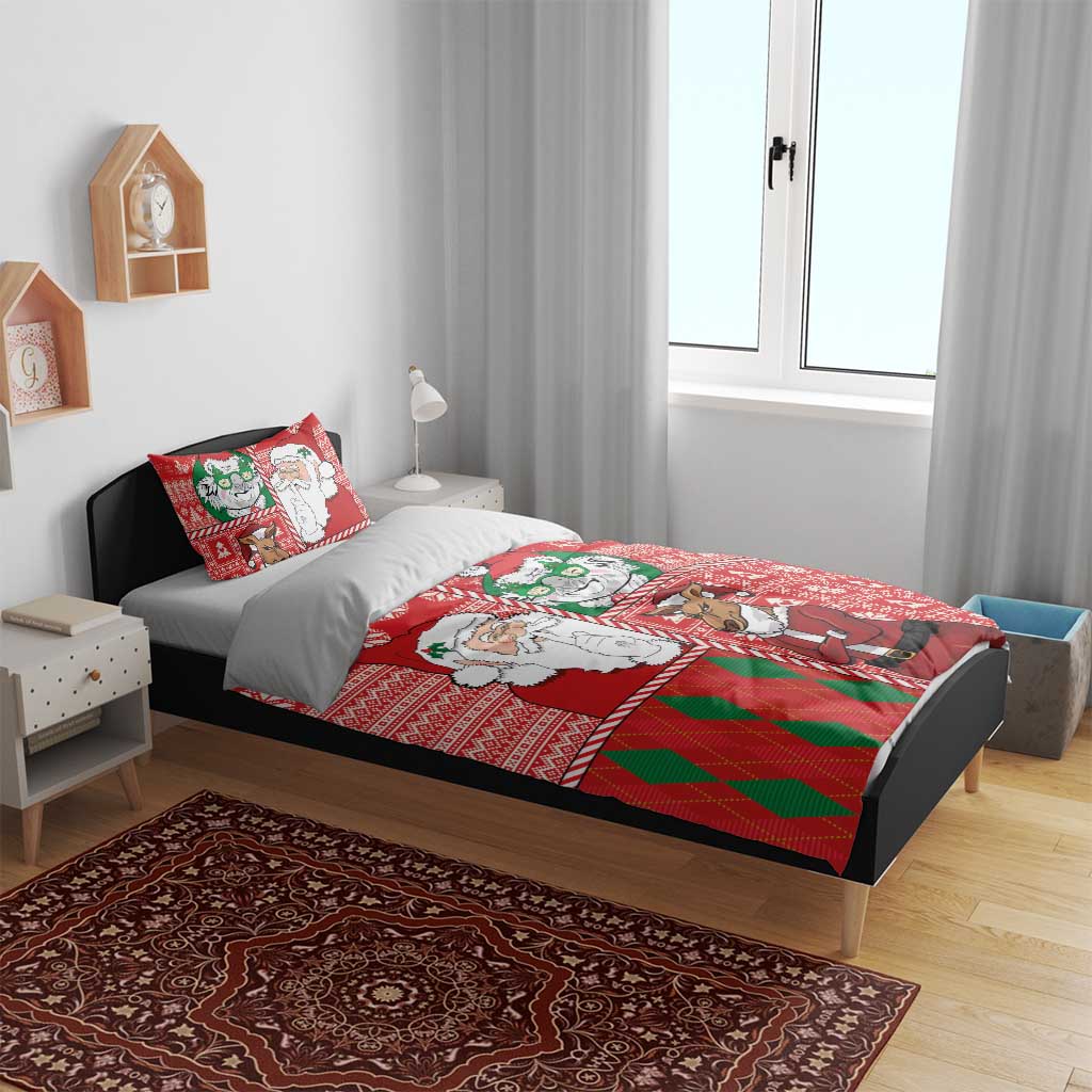 Australian Christmas Bedding Set - Santa Koala Kangaroo and Holiday Cheer LT03 - Polynesian Pride