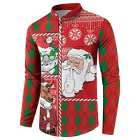 Australian Christmas Button Sweatshirt - Santa Koala Kangaroo and Holiday Cheer LT03 - Polynesian Pride