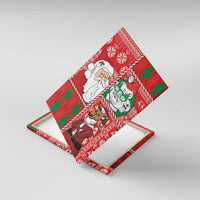 Australian Christmas Canvas Wall Art - Santa Koala Kangaroo and Holiday Cheer LT03 With Frame Red - Polynesian Pride
