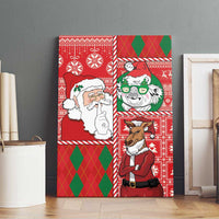 Australian Christmas Canvas Wall Art - Santa Koala Kangaroo and Holiday Cheer LT03 - Polynesian Pride