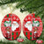 Australian Christmas Ceramic Ornament - Santa Koala Kangaroo and Holiday Cheer