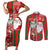 Australian Christmas Couples Matching Short Sleeve Bodycon Dress and Long Sleeve Button Shirt - Santa Koala Kangaroo and Holiday Cheer