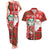 Australian Christmas Couples Matching Tank Maxi Dress and Hawaiian Shirt - Santa Koala Kangaroo and Holiday Cheer