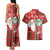 Australian Christmas Couples Matching Tank Maxi Dress and Hawaiian Shirt - Santa Koala Kangaroo and Holiday Cheer