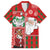 Australian Christmas Family Matching Long Sleeve Bodycon Dress and Hawaiian Shirt - Santa Koala Kangaroo and Holiday Cheer