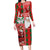 Australian Christmas Family Matching Long Sleeve Bodycon Dress and Hawaiian Shirt - Santa Koala Kangaroo and Holiday Cheer