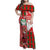 Australian Christmas Family Matching Off Shoulder Maxi Dress and Hawaiian Shirt - Santa Koala Kangaroo and Holiday Cheer