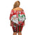 Australian Christmas Family Matching Off Shoulder Short Dress and Hawaiian Shirt - Santa Koala Kangaroo and Holiday Cheer